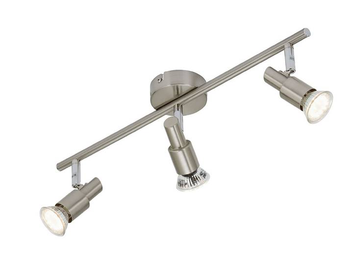 BRILONER Spot ONE Deckenleuchte 3xLED GU10 3W nickel