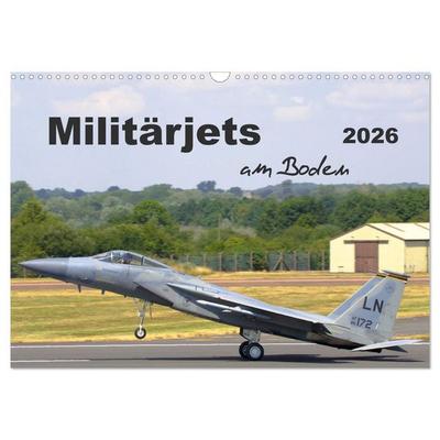 Militärjets am Boden (Wandkalender 2026 DIN A3 quer), CALVENDO Monatskalender