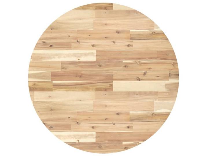 vidaXL Tischplatte Tischplatte Rund Ø80x2 cm Massivholz (1 St)