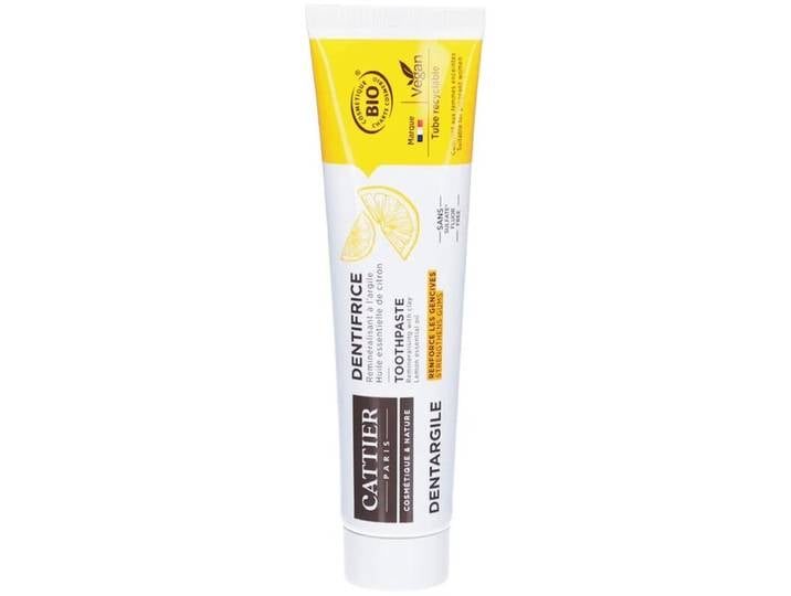 Cattier Dentargile Dentifrice Reminéralisant Citron 75 ml - Bio &amp; Sans Fluor