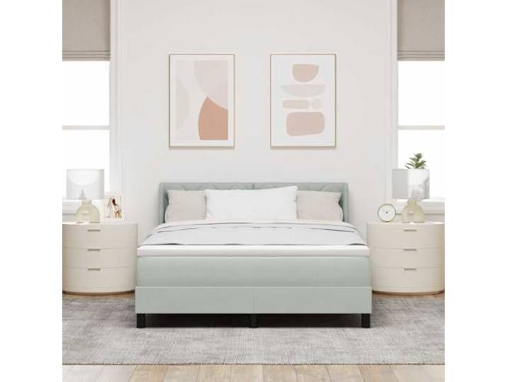 KTHLBRH Doppelbett Hellgrau 190 x 140 cm Verstellbares Kopfteil, massives Kiefernholz, mittlere Matratze, elegante schwarze Beine