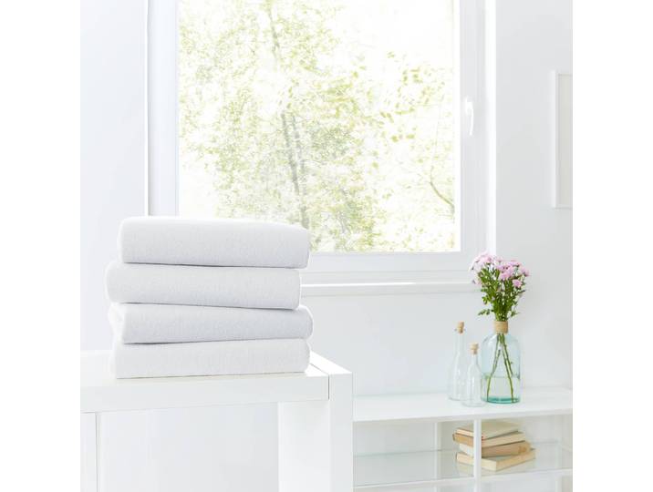 Drap-housse en peluche Sotta 180 x 200cm Blanc/Blanc