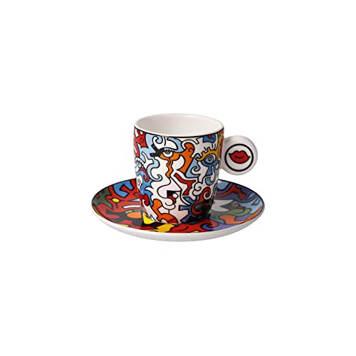 Goebel Espressokopje Billy the Artist Evolution of Love I, Kleurrijk Fijn Porselein, 100 ml