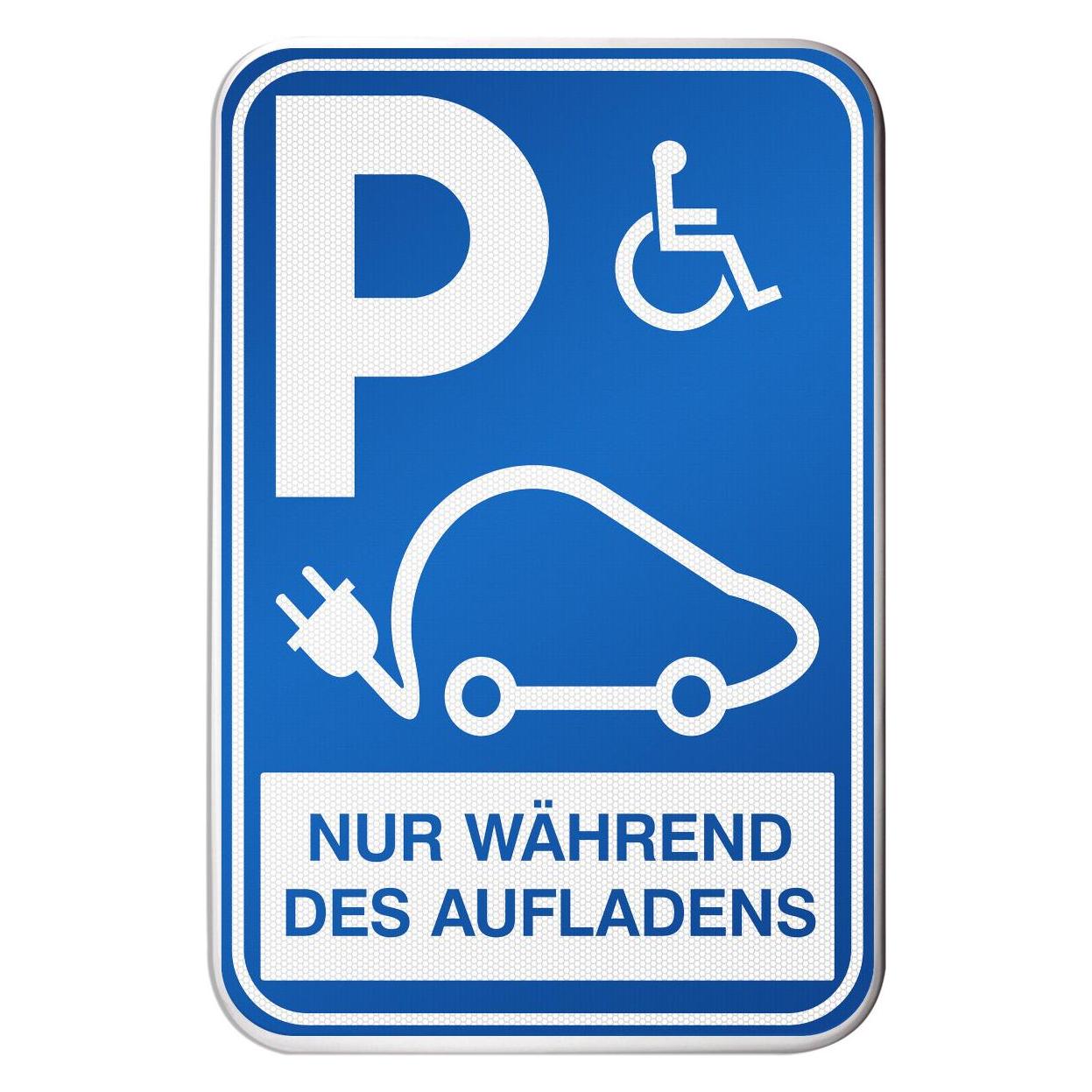 Brady I/EVP2/DE/RFLB-400X600-1, Parkschild für Elektrofahrzeuge - Parkplatz für das Aufladen Ihres (310278)