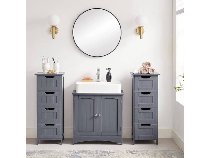 Meuble bas I 30 x 82 x 30cm Gris/Gris