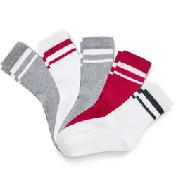 Tchibo - 5 Paar Kinder-Tennissocken - Kinder - Gr. 39-42 - dunkelrot