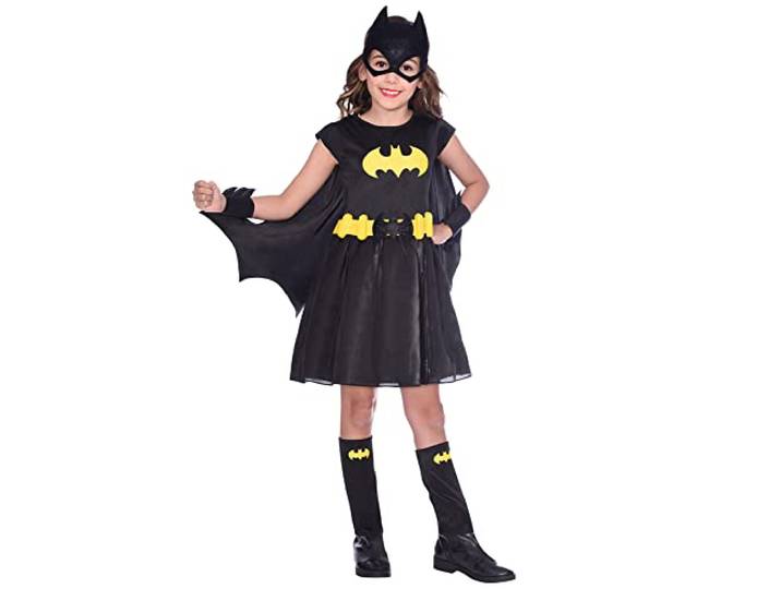 amscan 9906069 Childs Girls Officieel gelicenseerd klassiek Batgirl Superheld verkleedkostuum 10-12 jaar