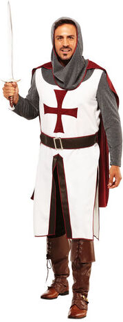 Ritter-Kostüm "Galahad" für Herren, weiß/bordeaux