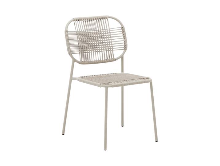 Stapelbarer Design Gartenstuhl „Talaniero“ Rattan Beige Kave Home