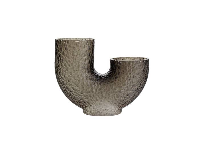 Mundgeblasene Design Vase „Aura medium“ Schwarz AYTM