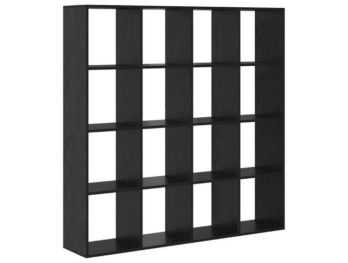 Bibliothèque - - bois d'ingénierie - chêne noir - 16 étagères - 137 5 x 29 x 137 5 cm(510361)