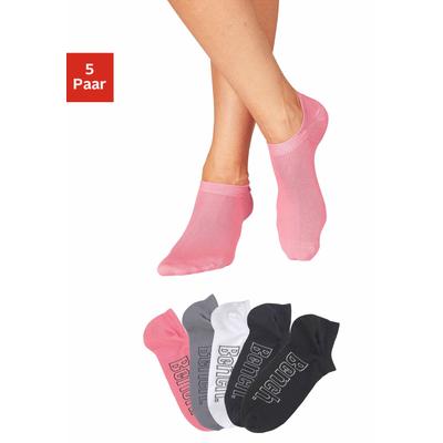 Sneakersocken BENCH. "Niedrige Sneaker Socken, Damen Baumwolle Sportsocken Atmungsaktiv", Herren, Gr. 35-38, bunt, Baumwolle, Elasthan, Polyamid, unifarben, elastisch, Socken Sneakersocken, für modische Sneaker-Schuhe