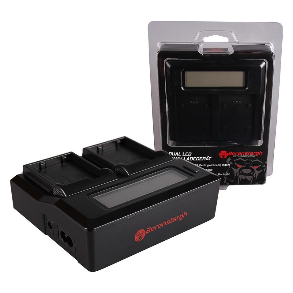 Berenstargh Dual LCD USB Ladegerät f. Nikon EN-EL15 1 V1 EN-EL15 D600 D610 D7000 D7100 D800 D8000 (Kamera Akku Ladegerät) (61064076)