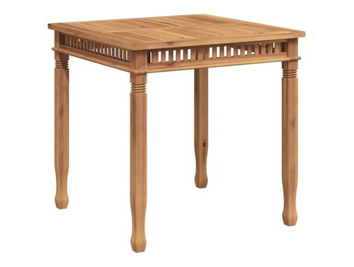 TUERYAFEK Teak Esstisch 80x80x80 cm Massivholz Witterungsbeständig, langlebiges Hartholz, vertikale Lamellen, einfache Montage