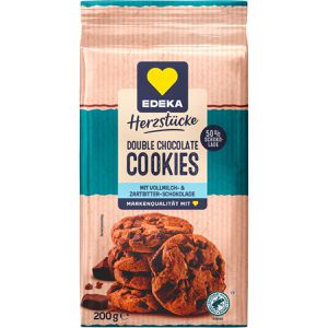 Edeka Kekse Herzstücke Double Chocolate Cookies, mit Schokoladenstückchen, 200 g