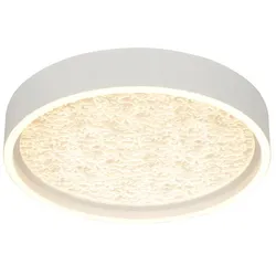 GeeTi LED-Deckenleuchte Bormes Alu, Eisen, Stahl & Metall Weiß 40 cm