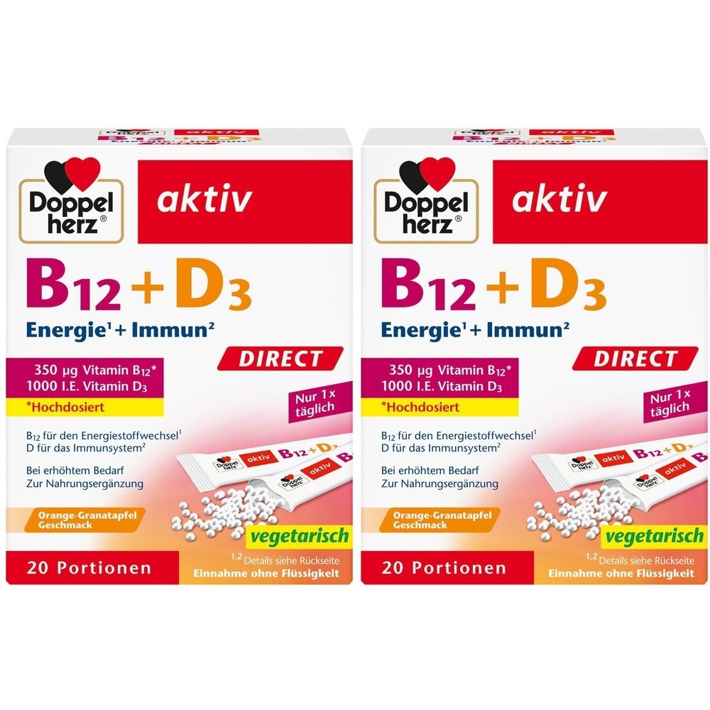 Doppelherz B12+D3 Direct Pellets 2x 2x20 St