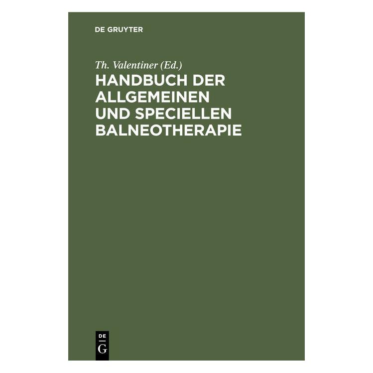 De Gruyter Handbuch der allgemeinen und speciellen (Deutsch, Hardcover, Theodor Valentiner) (66439284)