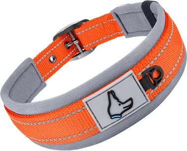 Inspire Picks ComfortGuard Reflective Dog Collar For Small, Medium & Large Dogs orange m