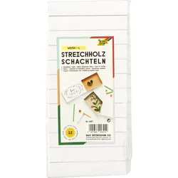 folia Bastelzubehör Streichholzschachteln L weiß 12 St.