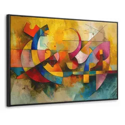 LEINWAND Bilder mit Rahmen - Kunst - Abstrakt - Modern - 90x60