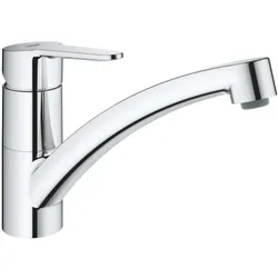 GROHE BauEco 31680000 Einhand-Spültischbatterie, niedriger Auslauf, 1/2" Chrom