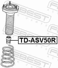 Febest Anschlagpuffer, Federung Td-Asv50r Hinterachse Für Toyota