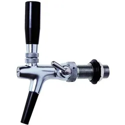 Ich-zapfe Kompensatorhahn, Bierzapfhahn - 10 mm Ausführung, verchromt, Getränkespender Zubehör, Silber