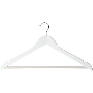 Kesper Kleiderbügel 67146, aus Lotusholz, weiß, 45cm, 6 Stück