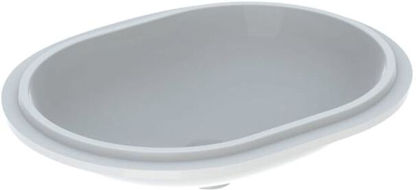 Geberit VariForm Unterbauwaschtisch 500759002 61x46cm, ohne Hahnloch, Überlauf, elliptisch, weiß KeraTect