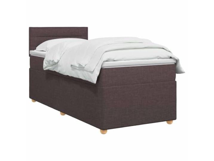 vidaXL Boxspringbett mit Matratze Dunkelbraun 100 x 200 cm Stoff Modernes Design mit klaren Linien, Passt sich deinem Stil und Komfort an, Ideale Unterstützung für alle Schlafpositionen