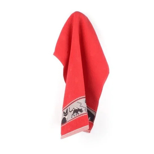 Bunzlau Castle keukendoek Cats red