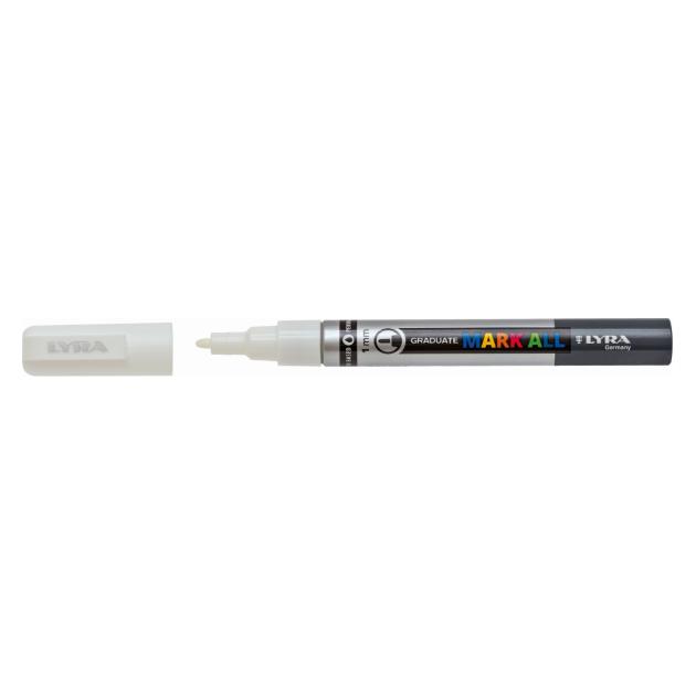 Lyra Graduate Mark All Permanentmarker Mit spitzer/dünner Spitze Weiss 6 Stk. (6x) (L6810001)