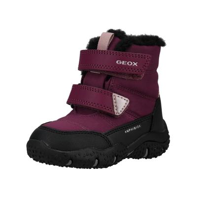 Stiefelette GEOX "Geox Stiefelette Lederimitat/Textil", Damen, Gr. 23, lila, Lederimitat, Textil, Schuhe Stiefelette