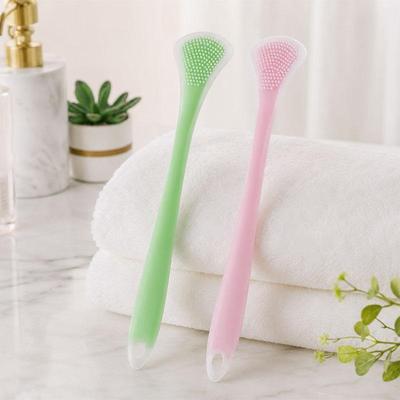 Inspired Deals 2PCS Double Sided Silicone Tongue Scraper Soft Tongue Cleaner For Daily Oral Care 2PCS Double Sided Silicone Tongue Scraper Soft Tongue Cleaner For Daily Oral Care