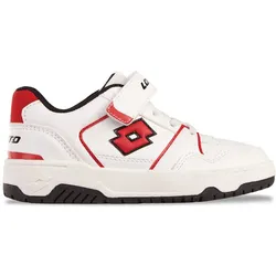 Sneaker LOTTO, Kinder, Gr. 25, rot (weiß, rot), Synthetik, mehrfarbig, Schuhe Sneaker, - mit Drehpunkt für mehr Wendigkeit