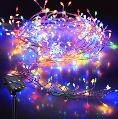 Inspire Curations Solar Firecracker Fairy String Lights With 8 Lighting Modes colored Light 9m 300leds