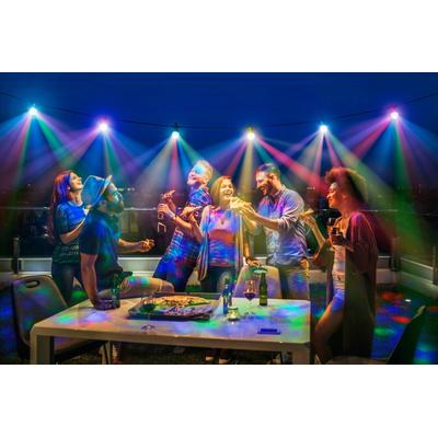 BONETTI LED-Lichterkette "mit 10 Discokugeln aus Kunststoff mit funkelndem Facettenschliff", bunt (schwarz, transparent), Dioden 60 Stk., Gesamtlänge 9,5m, Lichterketten, sorgt für echtes Party-Feeling