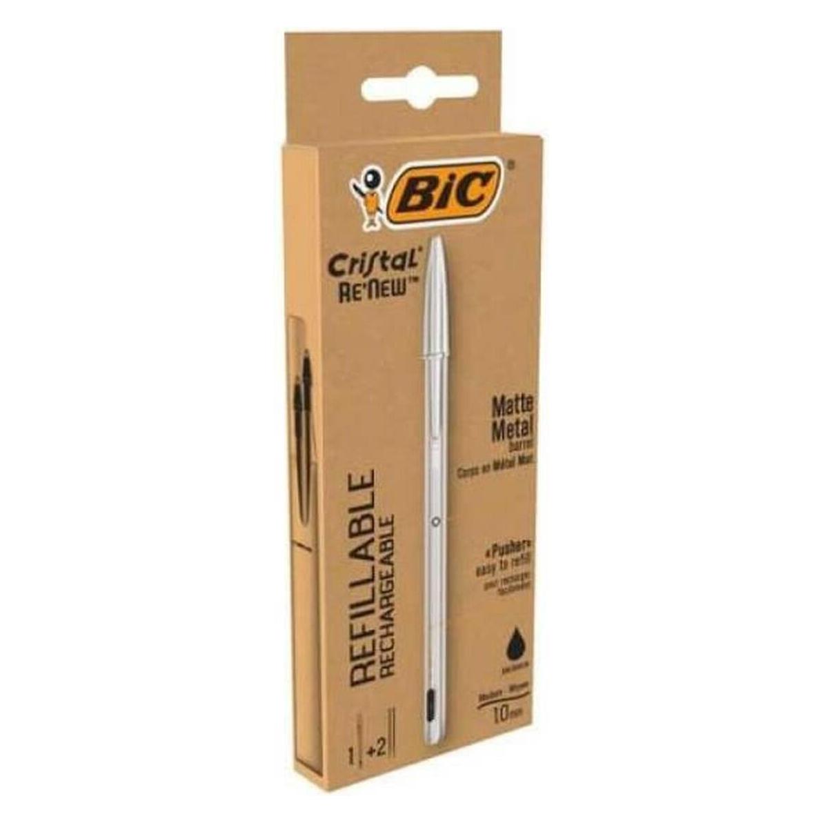 Bic Kugelschreiber Cristal RE'NEW, schwarz (1x) (997201)