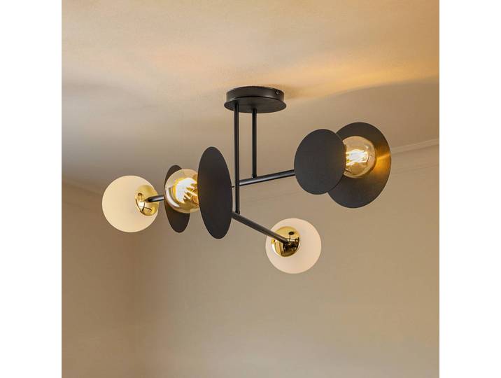 Deckenlampe Minerva EMIBIG LIGHTING, dimmbar, schwarz, für Wohn- / Esszimmer, Metall, Modern, Deckenlampe