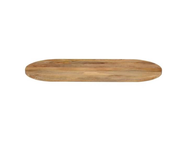 KTHLBRH Tischplatte oval 110 x 50 x 3,8 cm Massivholz Mangoholz Rustikales Design, pflegeleichte Oberfläche, vielseitige Ersatztischplatte