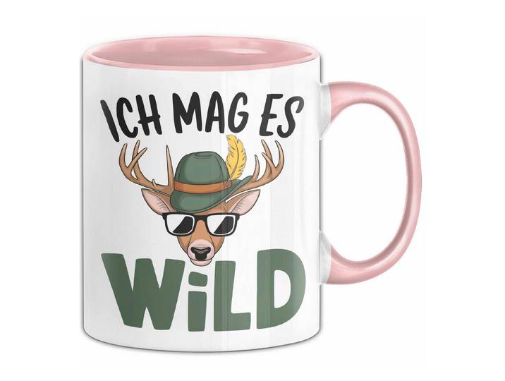 Trendation Tasse Hirschjäger Jagd Tasse Geschenk Ich mag’s wild Spruch