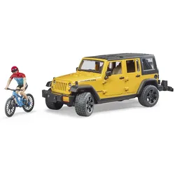 BRUDER - Jeep Wrangler Rubicon Unlimited mit Mountainbike und Radfahrer