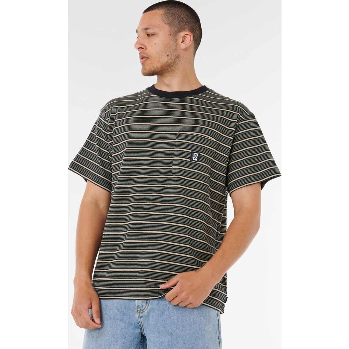 RipCurl Search Stripe Tee black (0090) M 0THMTE_0090_M