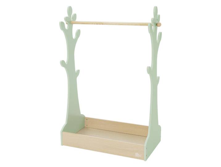 Joyz Kleiderständer Grün/Natur, Naturfarben, Holz, 71x110x39.5 cm, Babymöbel & Kindermöbel