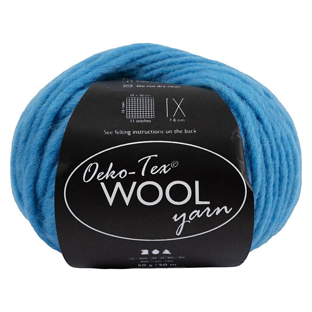 Default Wool yarn, L: 50 m, needle 8-9, turquoise, 50 g/ 1 ball (50 m) (4824615)