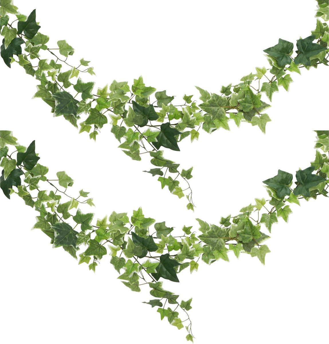 Chaks Kunstplant Hangplant Slinger Klimop Hedera Groen - 2x - 180 cm
