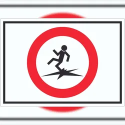 HB-Druck Betreten der Eisfläche verboten Lebensgefahr Symbol Aufkleber A6 (105x148mm)