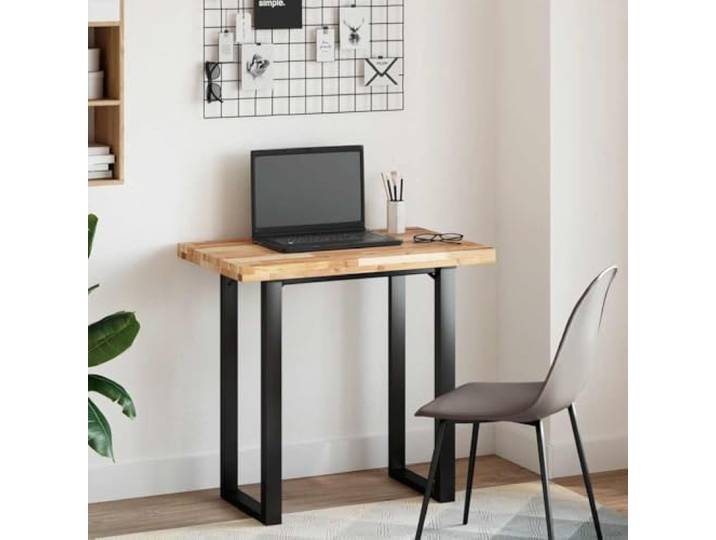 KTHLBRH Rechteckige Tischplatte 60 x 50 x 4 cm Massivholz Akazie Oberfläche unbehandelt, pflegeleicht, Bistrotisch oder Beistelltisch, nur Tischplatte