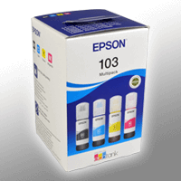 4 Epson Nachfülltinten C13T00S64A 103 Multipack KCMY
